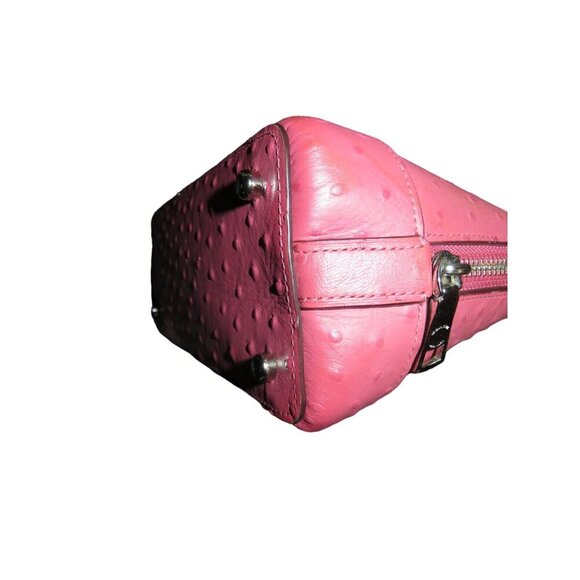 Coach Mini Dome Sierra Ostrich Embossed Leather Top Handle Satchel F66932 Adorab - Picture 5 of 11